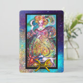 VISSEN, MAAN VROUW, TAROT ASTROLOGIE STERRENBEELD  KAART (Staand voorkant)