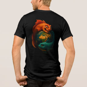 Vissen maken de wereld rond Tri-Blend shirt