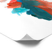 Vissen maken het leven beter, blauw, groen, rood,  poster (Hoek)