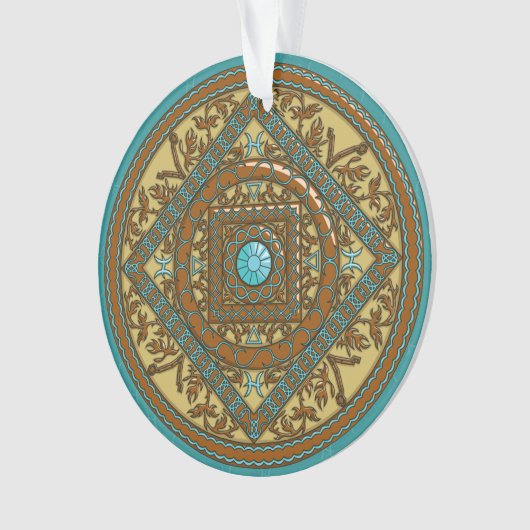 Vissen Mandala Acryl Ornament (voorkant)