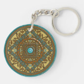 Vissen Mandala Acryl Sleutelhanger (Achterkant)