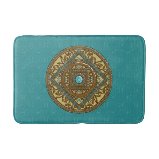 Vissen Mandala badmat (Voorkant)