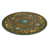 Vissen Mandala glazen snijplank (Hoek)