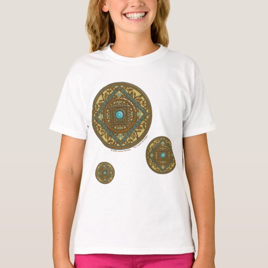Vissen Mandala Kind en Baby Light Shirt (Voorkant)
