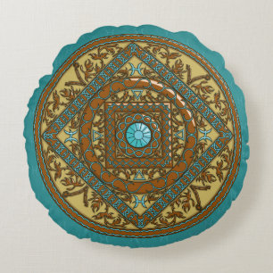 Vissen Mandala Ronde Kussen