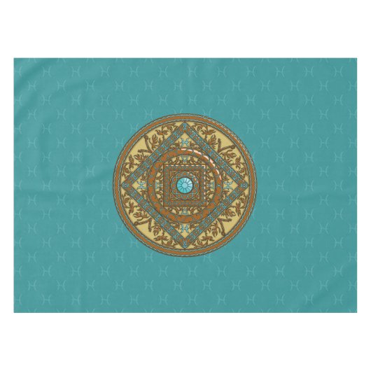Vissen Mandala tafelkleed (Voorkant (Horizontaal))