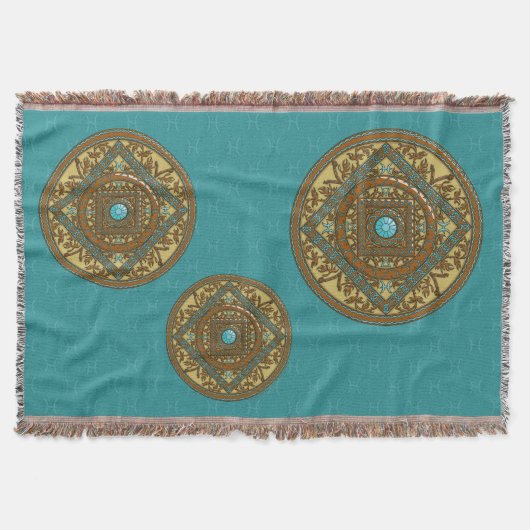 Vissen Mandala Werpdeken Deken (Voorkant)