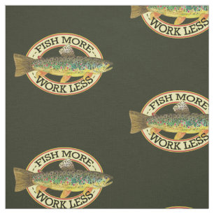 VISSEN MEER - WERK MINDER Funny Trout Vist Stof