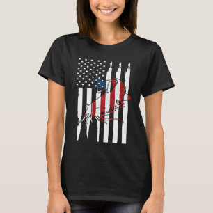 Vissen meerval vissen vissen vis haspel hengel t-shirt