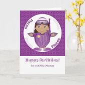 Vissen Meisje - Happy Birthday Kaart (Gele Bloem)