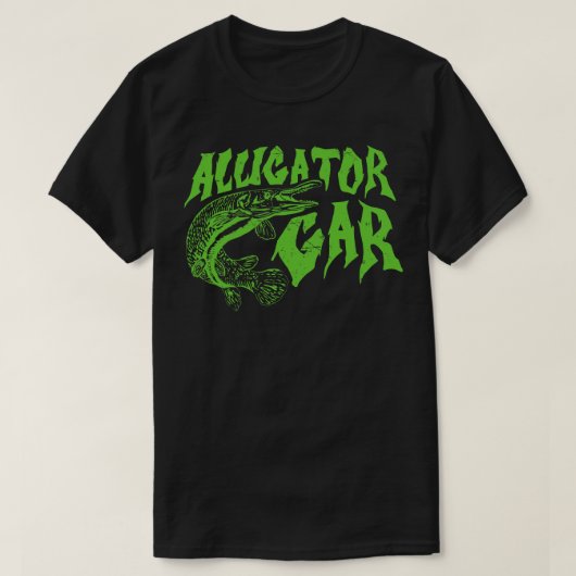 Vissen met alligatorvistuig t-shirt (Design voorkant)