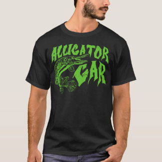 Vissen met alligatorvistuig t-shirt