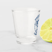 Vissen met de schoten shot glas (Links)