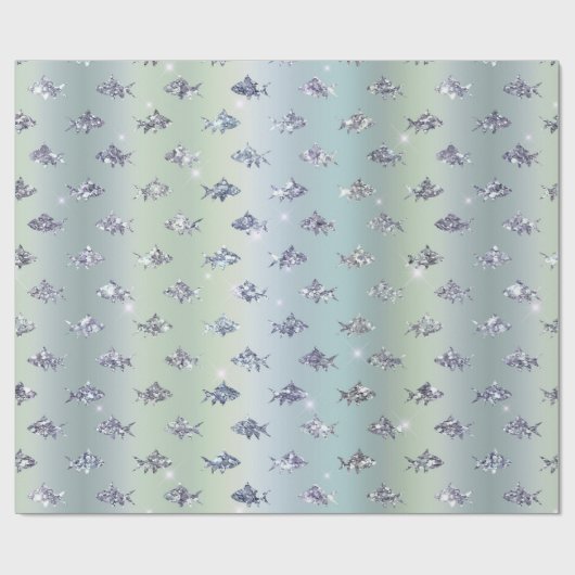 Vissen met een briljante cadeaupapier (Vlak)