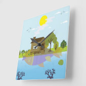 Vissen met een doel vierkante klok (Hoek)