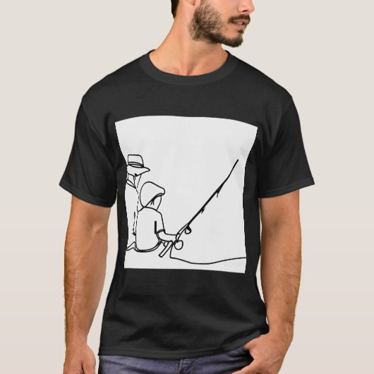 Vissen met grootvader t-shirt (Voorkant)