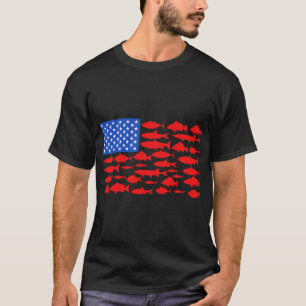Vissen met hengel t-shirt