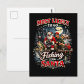 Vissen met Kerstman Briefkaart (Voorkant / Achterkant)