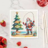 Vissen met kerstman servet (Insitu)