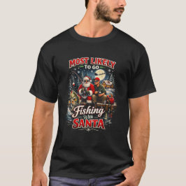 Vissen met Kerstman T-shirt