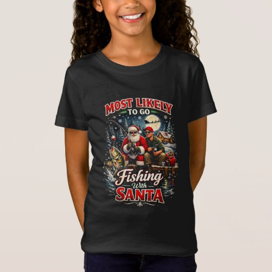 Vissen met Kerstman T-shirt (Voorkant)