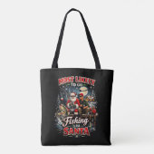 Vissen met Kerstman Tote Bag (Achterkant)
