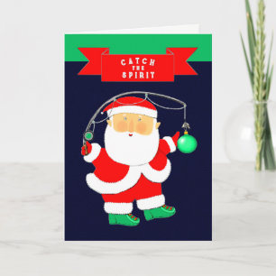 Vissen met Kerstmis Feestdagen Kaart
