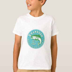 Vissen met kleinzoon t-shirt
