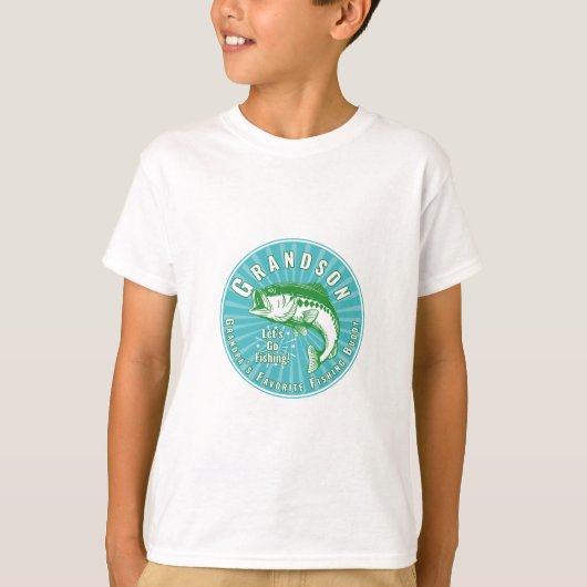 Vissen met kleinzoon t-shirt (Voorkant)