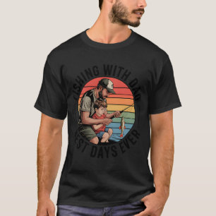 Vissen met papa beste dagen ooit t-shirt