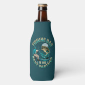 Vissen met papa is de beste partner flesjeskoeler (Fles Voorkant)