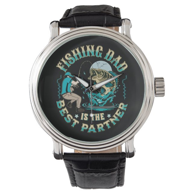 Vissen met papa is de beste partner horloge (Voorkant)