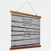 Vissen met veel mannen hengels hangend wandkleed (Gebogen)