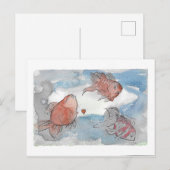 Vissen met wensen briefkaart (Voorkant / Achterkant)
