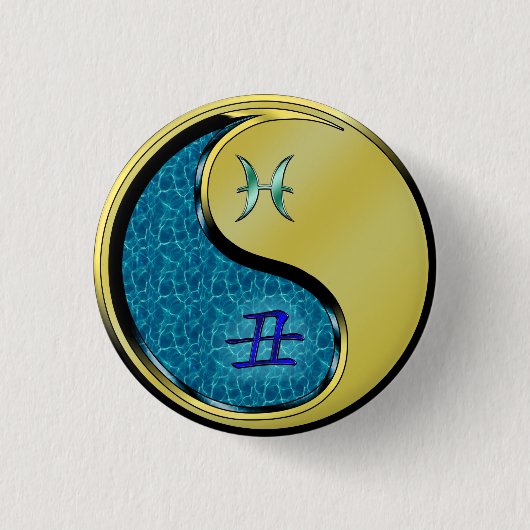 Vissen & Metaal Os Ronde Button 3,2 Cm (Voorkant)