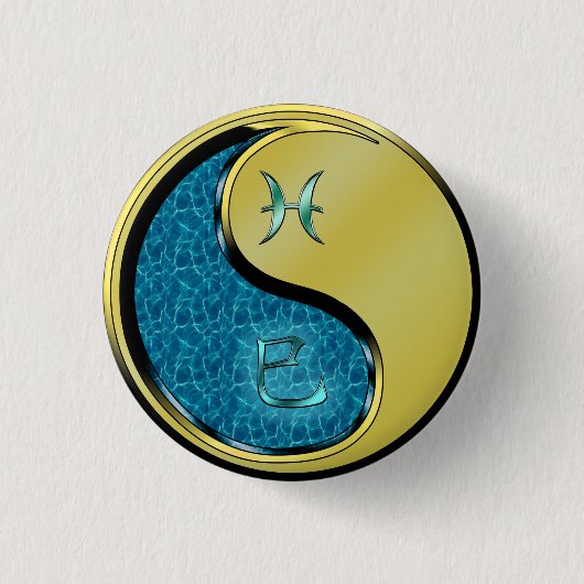Vissen & Metaal Slang Ronde Button 3,2 Cm (Voorkant)