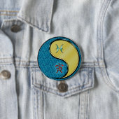 Vissen & Metaal Tijger Ronde Button 7,6 Cm (In situ)
