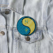 Vissen & Metal Monkey Ronde Button 7,6 Cm (In situ)