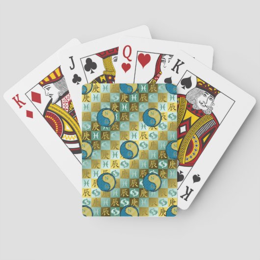 Vissen & Metalen Draak Pokerkaarten (Achterkant)