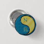 Vissen & Metalen Draak Ronde Button 3,2 Cm (Voorkant /achterkant)