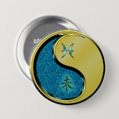 Vissen & Metalen Geit Ronde Button 7,6 Cm (Voorkant /achterkant)