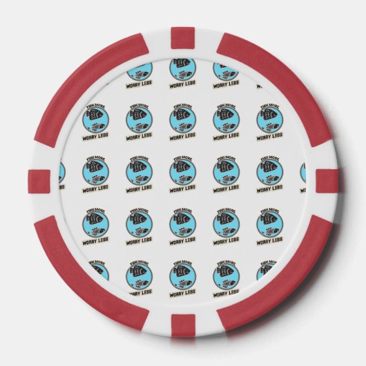 Vissen, Minder Zorgen Poker Chips (Voorkant)