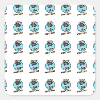 Vissen, Minder Zorgen Vierkante Sticker