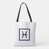 Vissen – Minimalistische Zodiac Tote Tas (Achterkant)