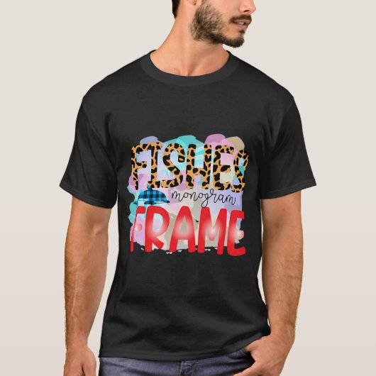 Vissen Monogram Frame T-shirt (Voorkant)