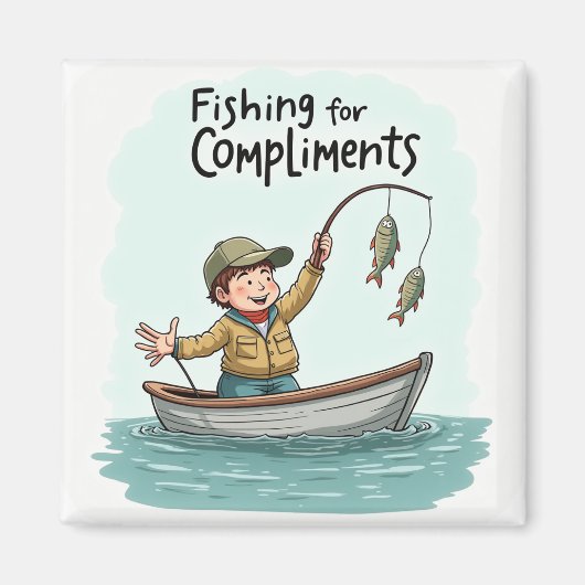 Vissen naar Complimenten Magneet (Voorkant)