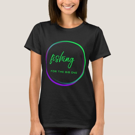 Vissen naar de grote.Fishhook T-shirt (Voorkant)
