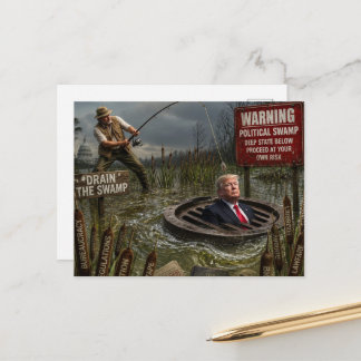 Vissen naar Trump in het moeras op eigen risico Briefkaart