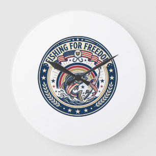 Vissen Naar Vrijheid Patriotisch Patriottisch Hobb Grote Klok