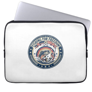 Vissen Naar Vrijheid Patriottische Patriottische H Laptop Sleeve